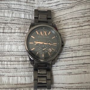 Armani Exchange Black Watch with Gold Details